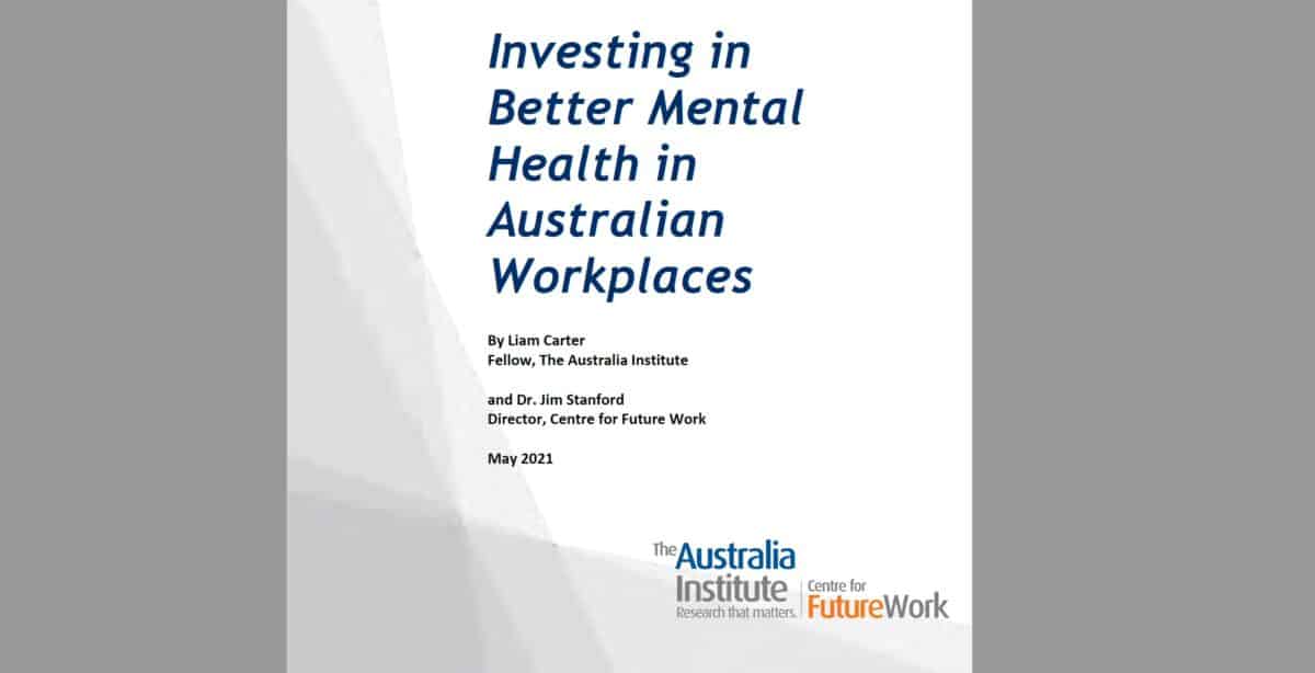 New workplace mental health info but no new strategy