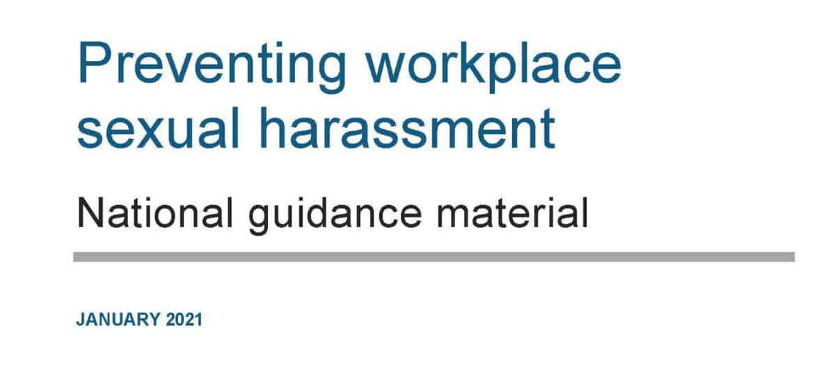 Odd sexual harassment guidance